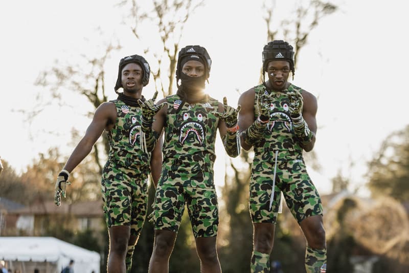 Quavo Alvin Kamara Emmanuel Sanders Shaquill Griffin adidas football a bathing ape BAPE high school football game 7 on versus seven booker t washington high school atlanta