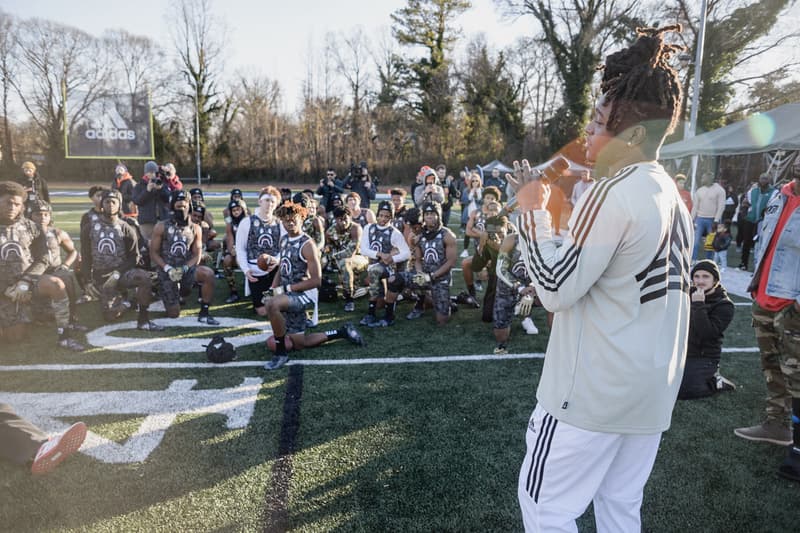 Quavo Alvin Kamara Emmanuel Sanders Shaquill Griffin adidas football a bathing ape BAPE high school football game 7 on versus seven booker t washington high school atlanta
