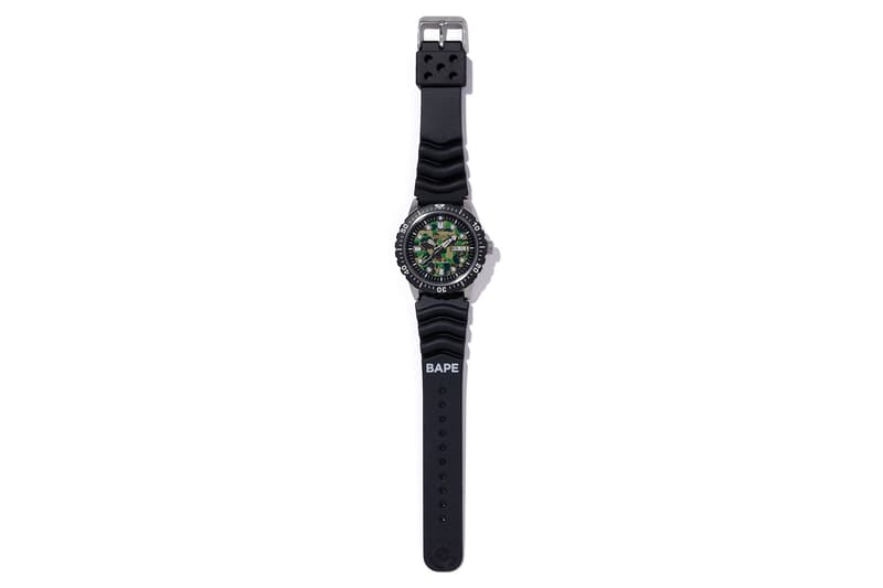 BAPE Seiko Mechanical Divers Watch a bathing ape green abc camo