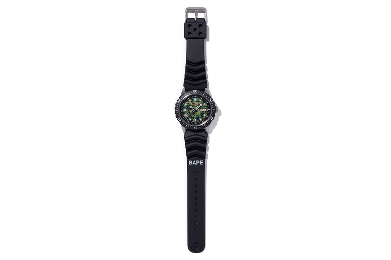 BAPE Seiko Mechanical Divers Watch a bathing ape green abc camo