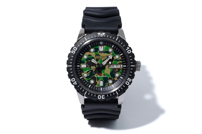 BAPE Seiko Mechanical Divers Watch a bathing ape green abc camo