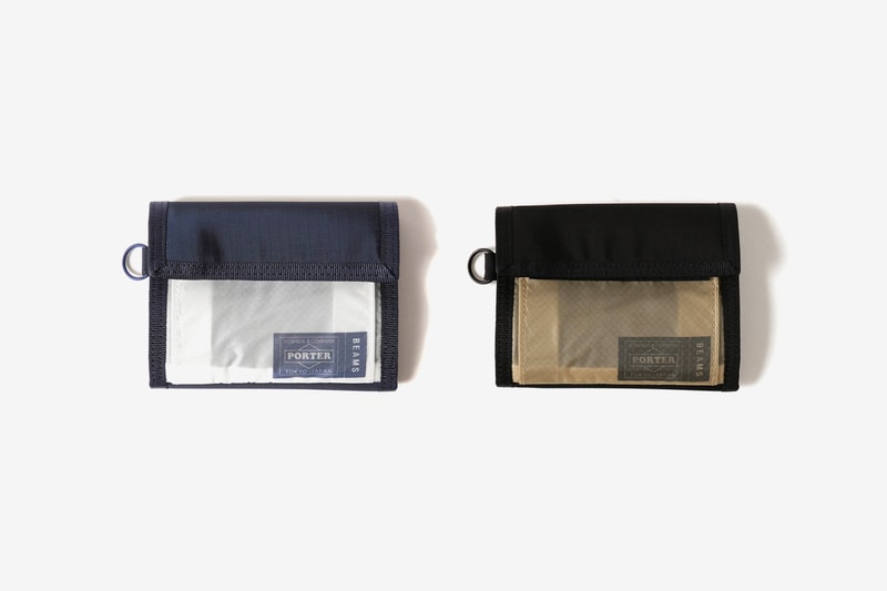 BEAMS Dons Porter Classics a Semi-Translucent Makeover helmet bag id holder daypack sacoche wallet black navy release drop date images price preorder info accessories bags