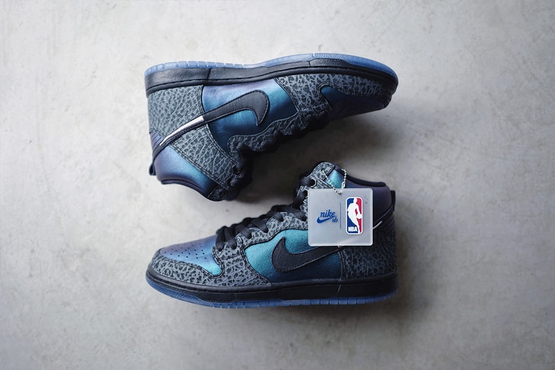 Black Sheep x Nike SB "Black Hornet" Closer Look dunk high leather gradient iridescent cracking 