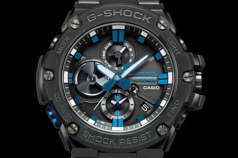 g-shock blue note g steel watch timepiece release date info buy march colorway collaboration GSTB100BNR-1A anniversary 80 model