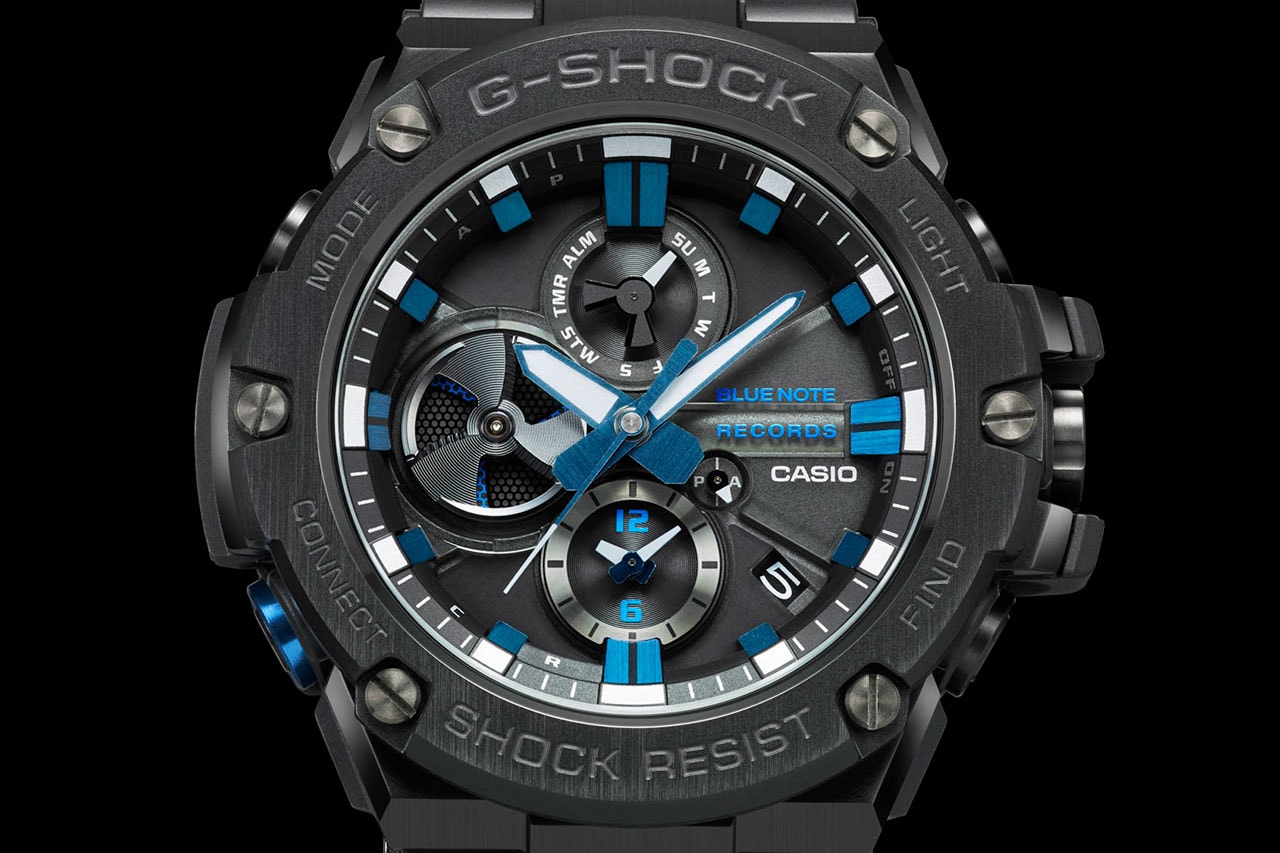 g-shock blue note g steel watch timepiece release date info buy march colorway collaboration GSTB100BNR-1A anniversary 80 model