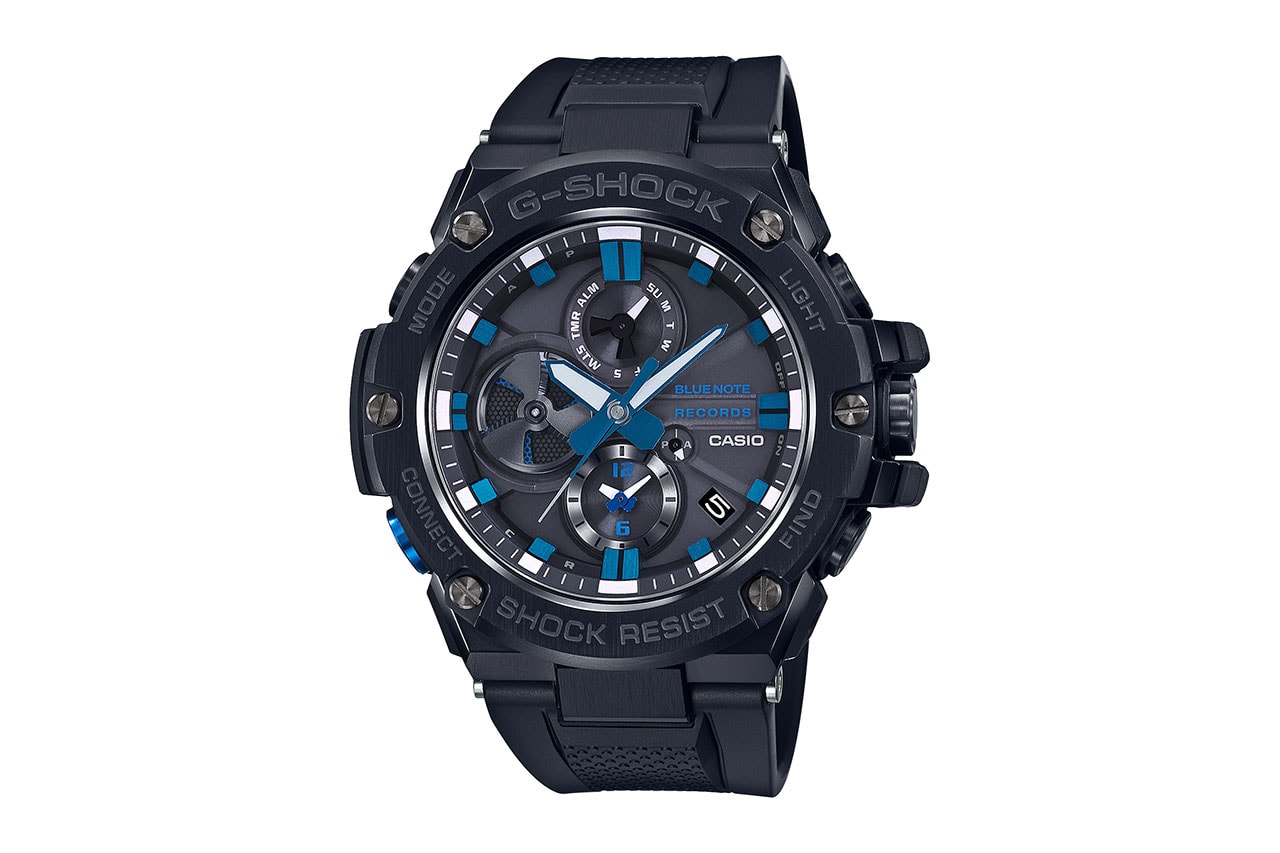 g-shock blue note g steel watch timepiece release date info buy march colorway collaboration GSTB100BNR-1A anniversary 80 model