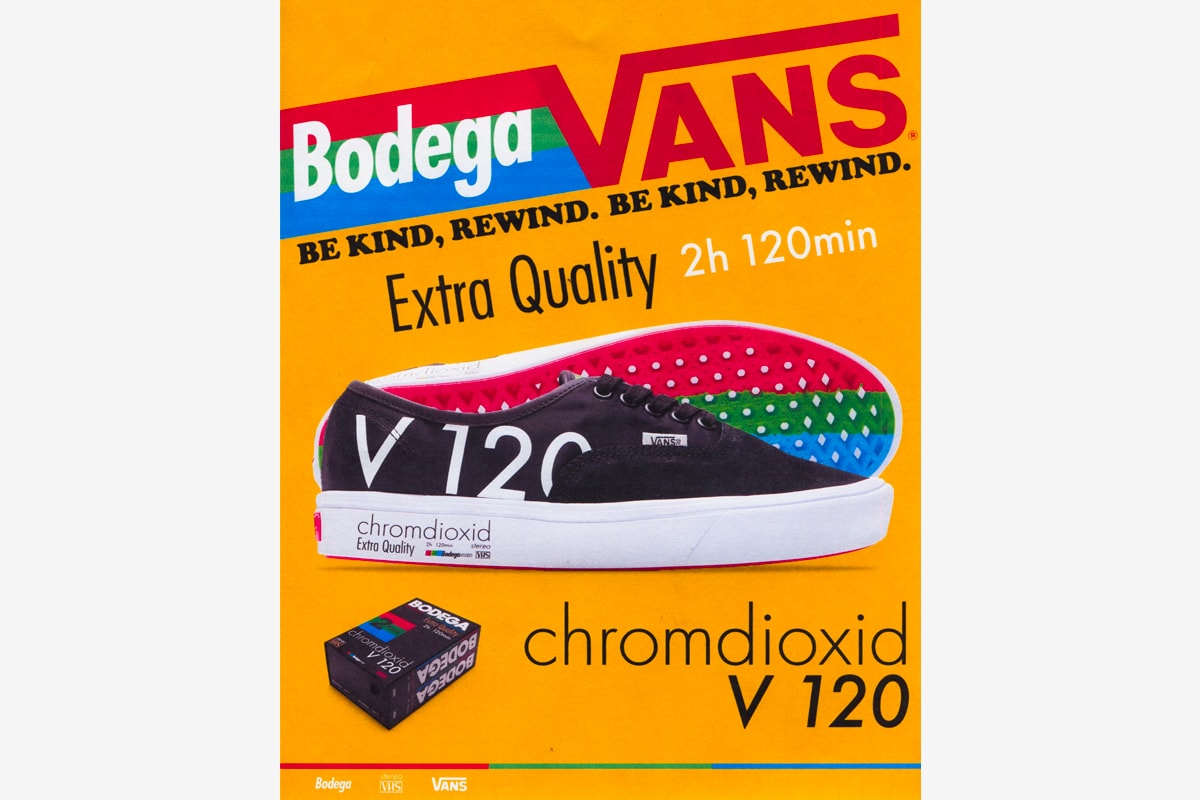 Bodega Teams up With Vans For New VHS-Inspired Authentics black release drop date images price footwear info Blank Tapes shoes sneakers skateboarding 