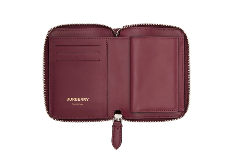 Burberry Leather Passport Wallet Release Burgundy Gold Riccardo Tisci