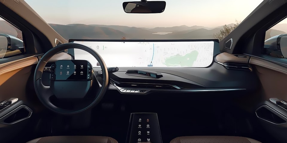 QnA VBage This Telsa Competitor Utilizes a 48-Inch Dashboard Screen
