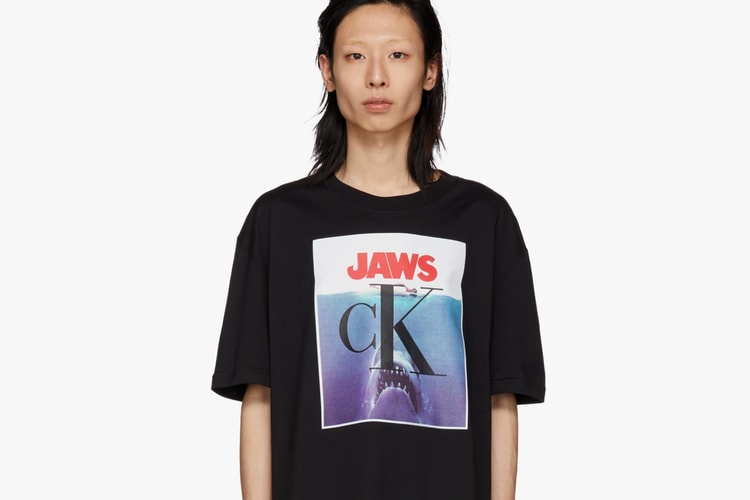 CALVIN KLEIN 205W39NYC Channels Retro 'JAWS' Movie Poster in Latest Tee
