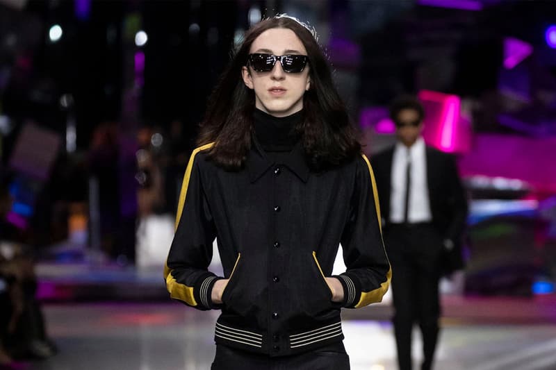 CELINE Opening Three New Japan Storefronts hedi slimane christian marclay paris Shinjuku Isetan Shibuya Ometsando Osaka Hankyu Teddy jacket suede glitter bomber modded parka hand bag print