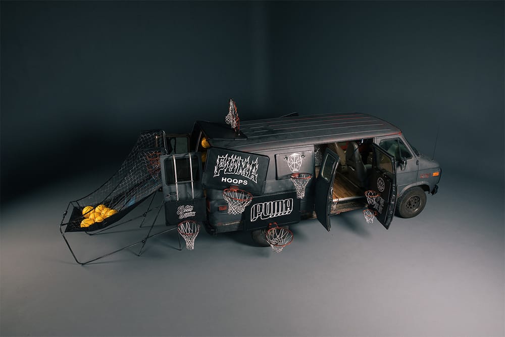 Chinatown Market x Puma Hoops NBA All-Star weekend Collab collaboration puma lab footlocker exhibition pop-up charlotte t-shirts hoodies tote bags hats mad max van