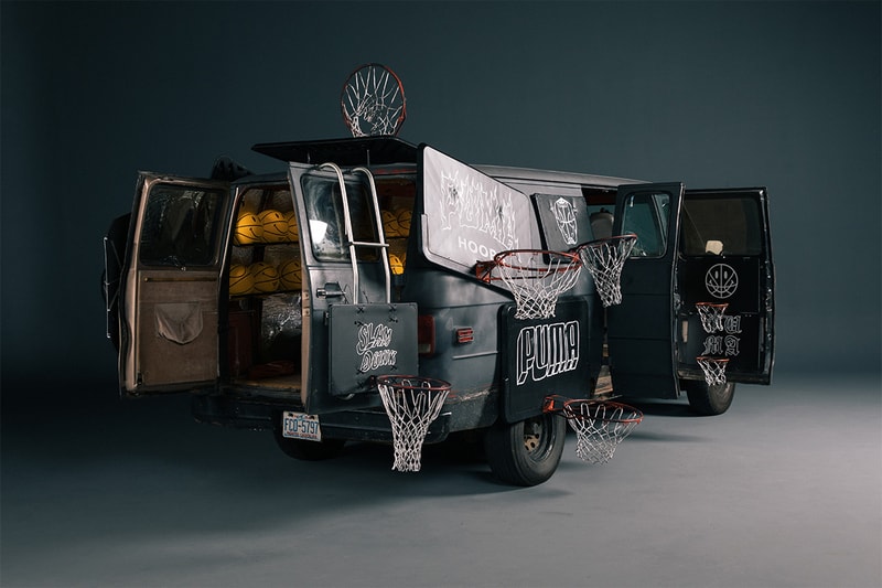 Chinatown Market x Puma Hoops NBA All-Star weekend Collab collaboration puma lab footlocker exhibition pop-up charlotte t-shirts hoodies tote bags hats mad max van 