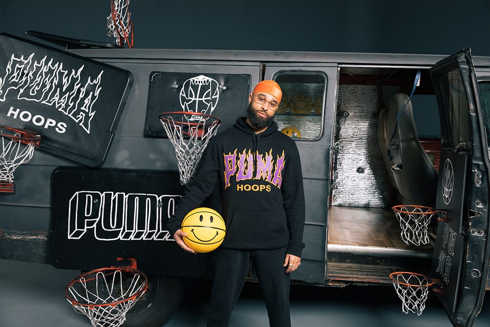 Chinatown Market x Puma Hoops NBA All-Star weekend Collab collaboration puma lab footlocker exhibition pop-up charlotte t-shirts hoodies tote bags hats mad max van