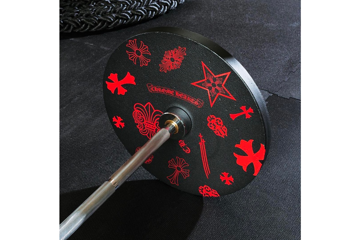 Chrome Hearts Gym Equipment Peloton gym sports boxing weightlifting athletic leather silver 