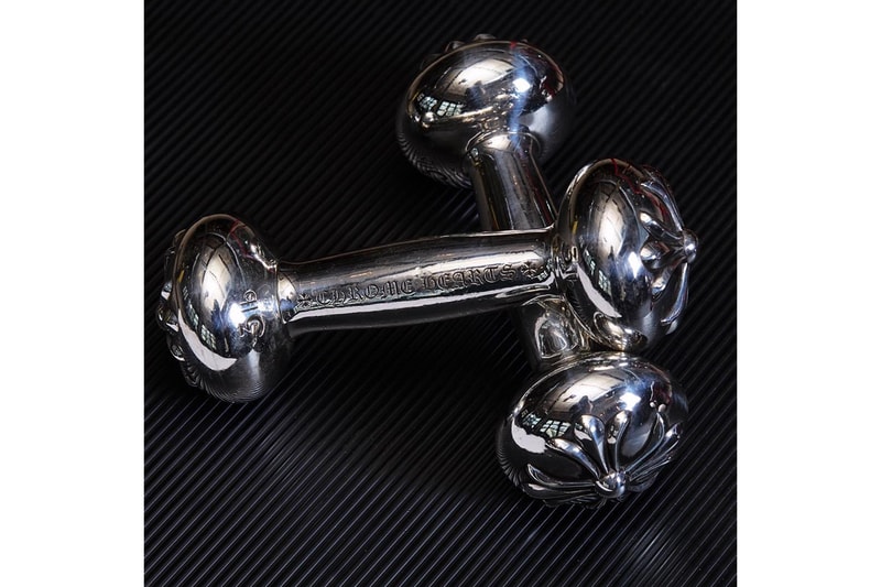 Chrome Hearts Gym Equipment Peloton gym sports boxing weightlifting athletic leather silver 