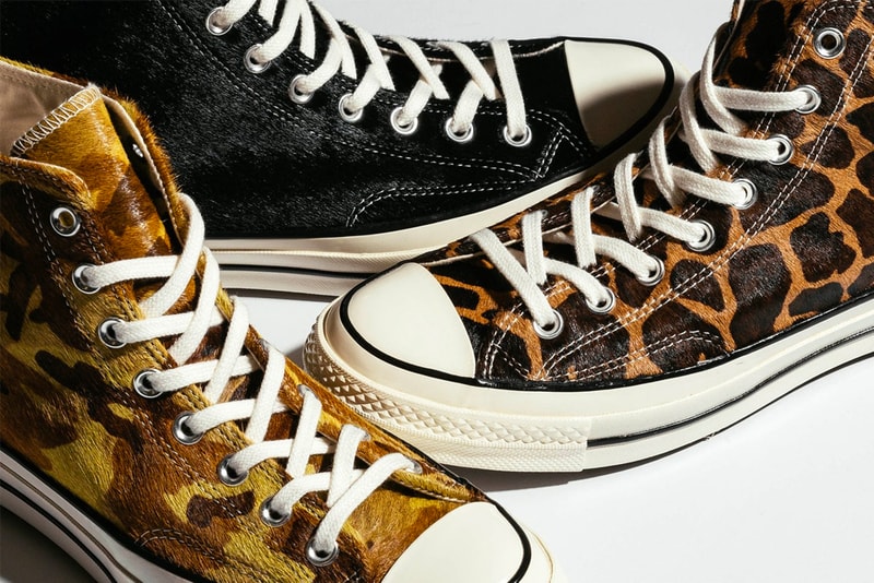 Converse Chuck 70 Hi Pony Hair Collection Release black camo cheetah print camel black egret