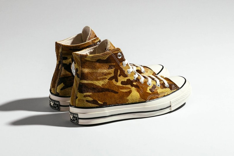 Converse Chuck 70 Hi Pony Hair Collection Release black camo cheetah print camel black egret