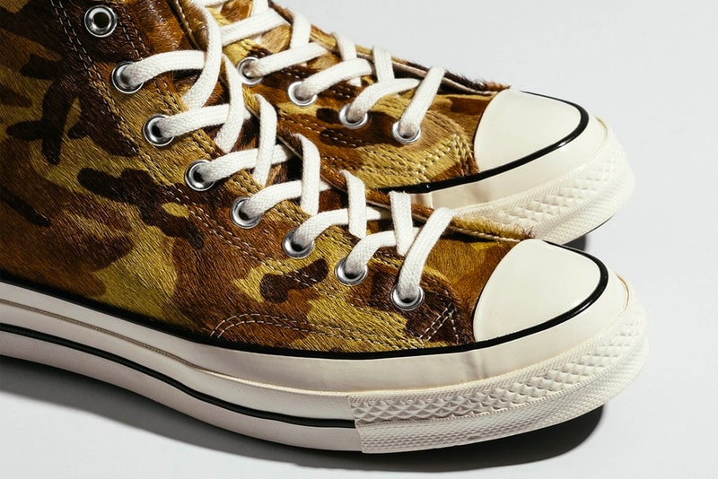 Converse Chuck 70 Hi Pony Hair Collection Release black camo cheetah print camel black egret