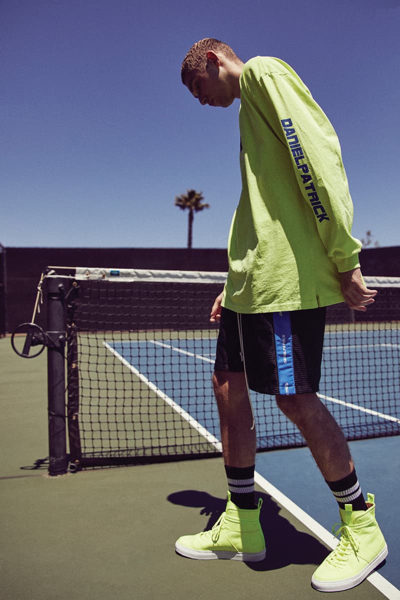 Daniel Patrick Spring Summer 2019 Lookbook colorblock neon coral citrus lime cobalt red streetwear activewear staples