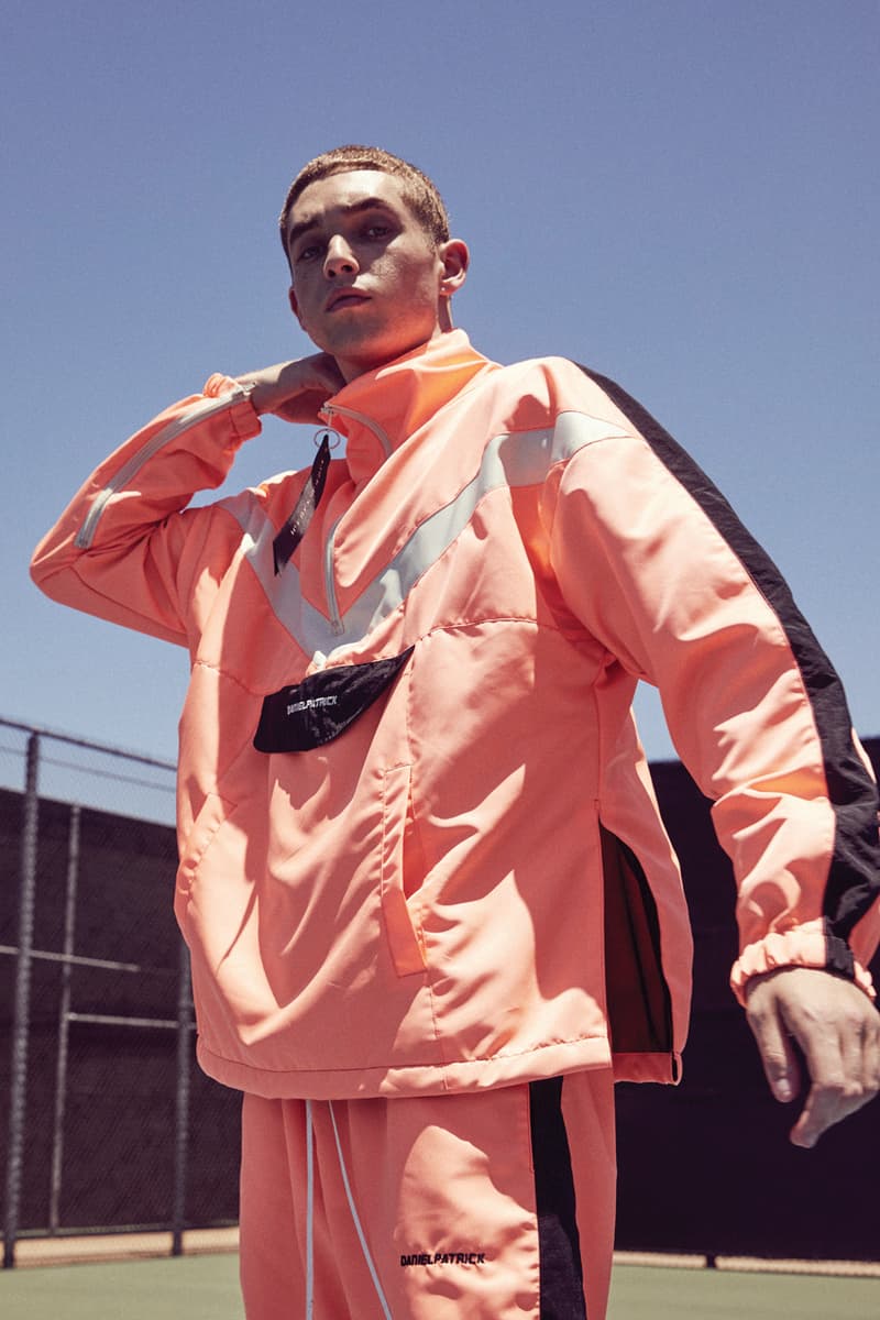 Daniel Patrick Spring Summer 2019 Lookbook colorblock neon coral citrus lime cobalt red streetwear activewear staples