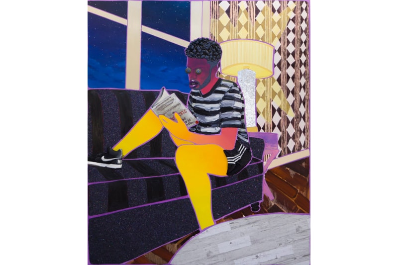 devan shimoyama artworks exhibition de buck gallery paintings 