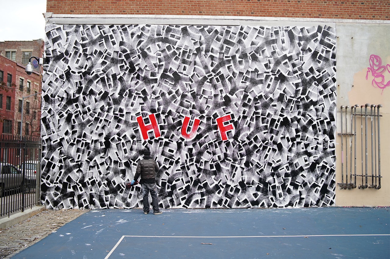 HUF Taps Artist Eric Haze For NYC Mural collaboration spring/summer 2019 art artworks painting street art graffiti Stoked non-profit 