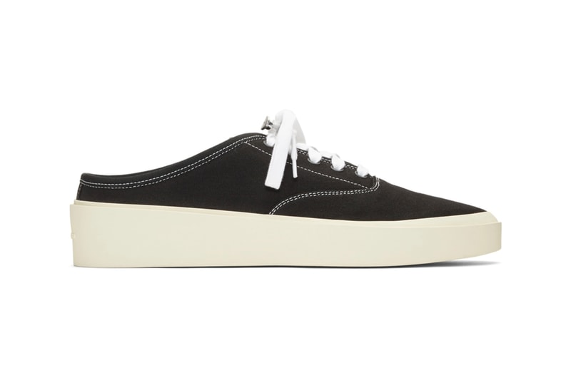 Fear Of God Black Backless Sneaker Release shoe jerry lorenzo fashion canvas shoe black fog