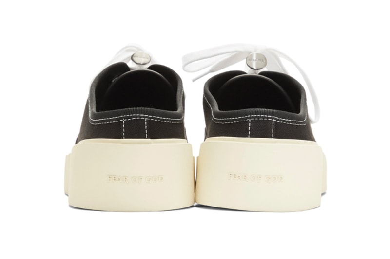 Fear Of God Black Backless Sneaker Release shoe jerry lorenzo fashion canvas shoe black fog