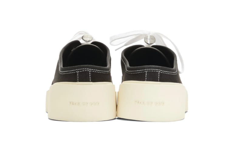 fear of god black backless sneakers