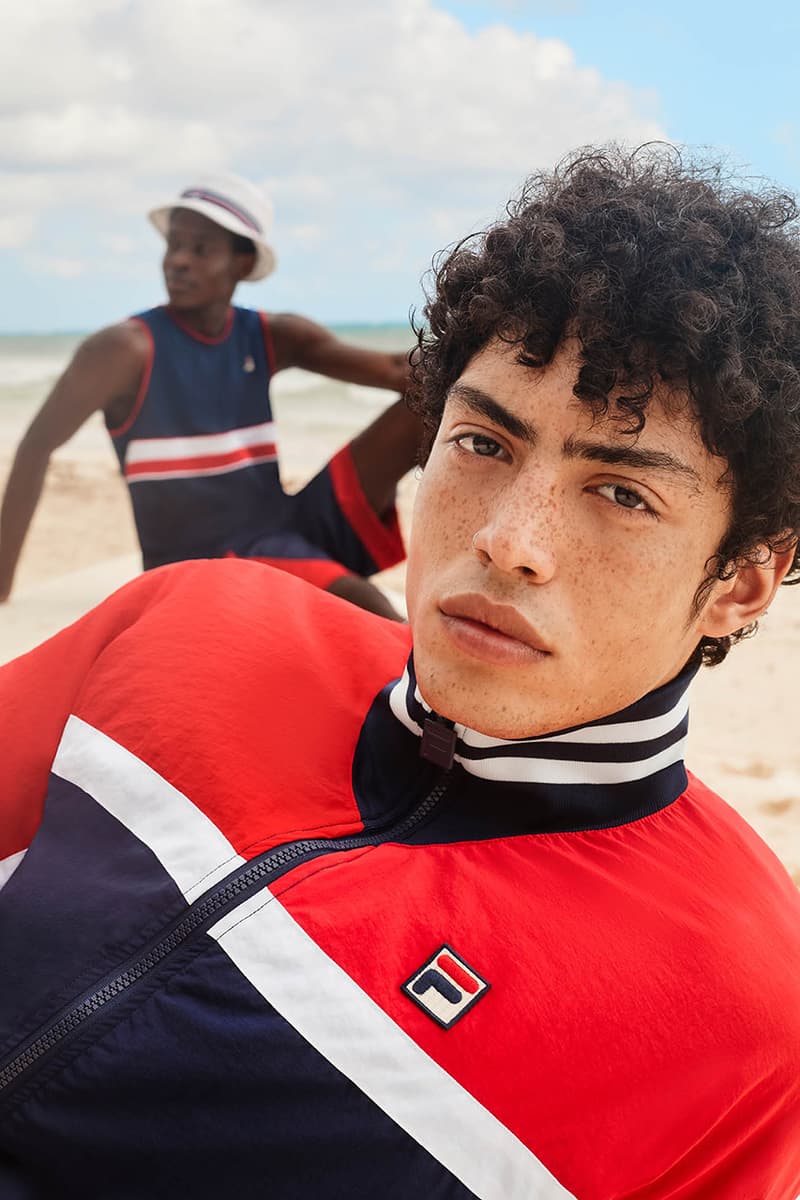 FILA Spring Summer 2019 SS19 Heritage Lookbook First Look Logo Tracksuit Print