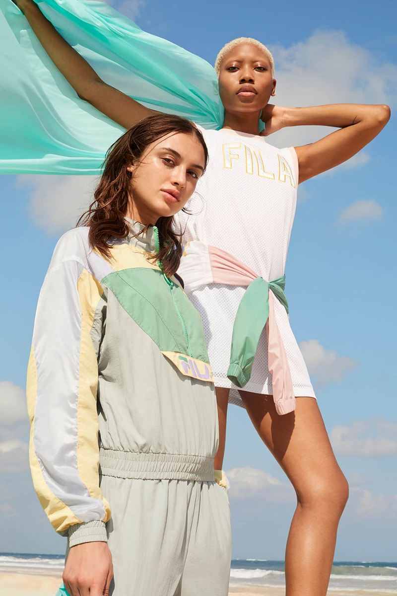 FILA Spring Summer 2019 SS19 Heritage Lookbook First Look Logo Tracksuit Print