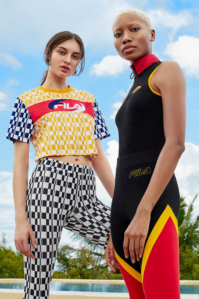 FILA Spring Summer 2019 SS19 Heritage Lookbook First Look Logo Tracksuit Print