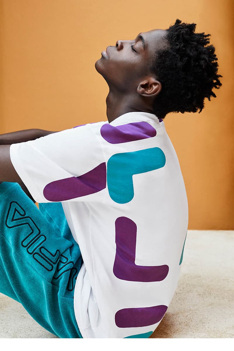 FILA Spring Summer 2019 SS19 Heritage Lookbook First Look Logo Tracksuit Print
