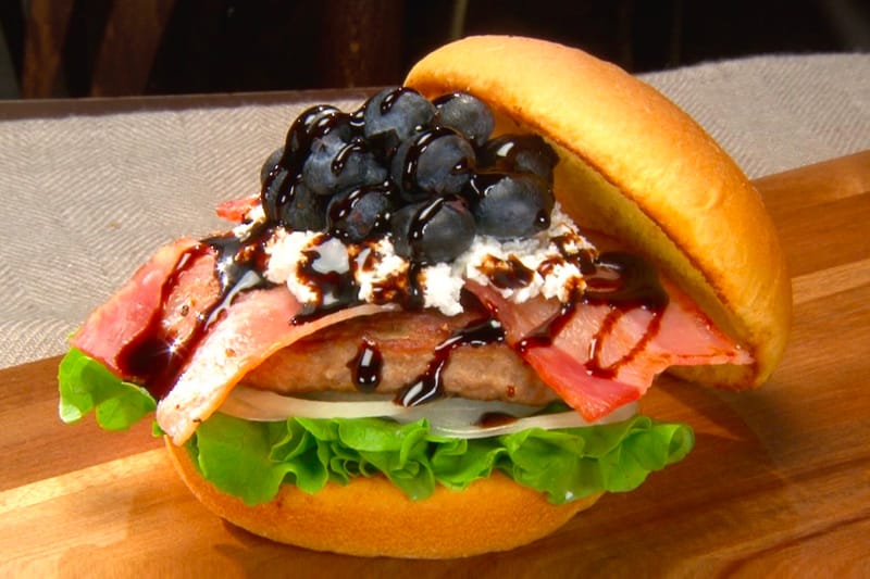 Blueberry Cheese Burgers Are Trending in Japan