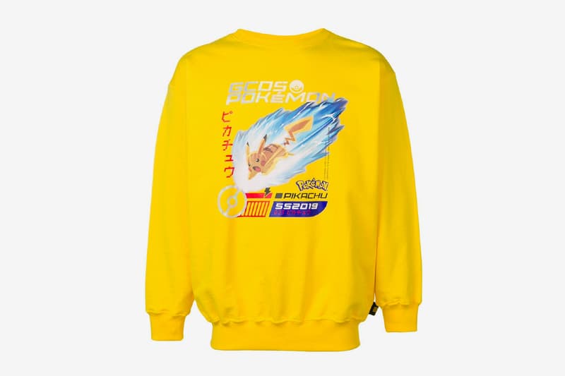 GCDS Pokémon Crew Neck Sweatshirt Pikachu Yellow Release Info Date Spring Summer 2019
