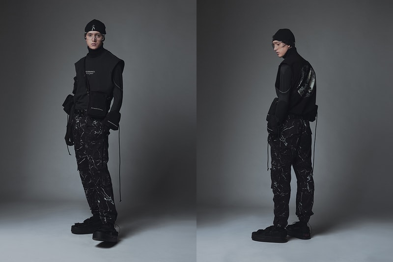 GEOgraphics x PBM Collaboration Release Info 80s retro computer graphics britain mod subculture nylon fishtail parka, boxy heavy cotton t-shirts, multi-pocket sweatpants, cross-functional bags 