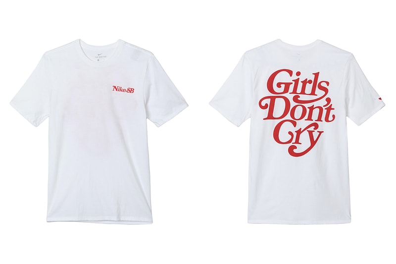 Girls Don’t Cry Nike SB Collection Full Look t shirt long short sleeve hoodie tote red white dunk low verdy Osaka Japan Release Info Date 