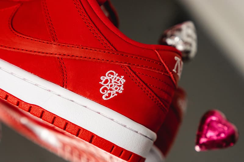 girls dont cry nike sb dunk low 2019 february footwear red white