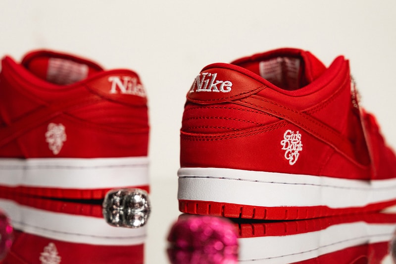girls dont cry nike sb dunk low 2019 february footwear red white 