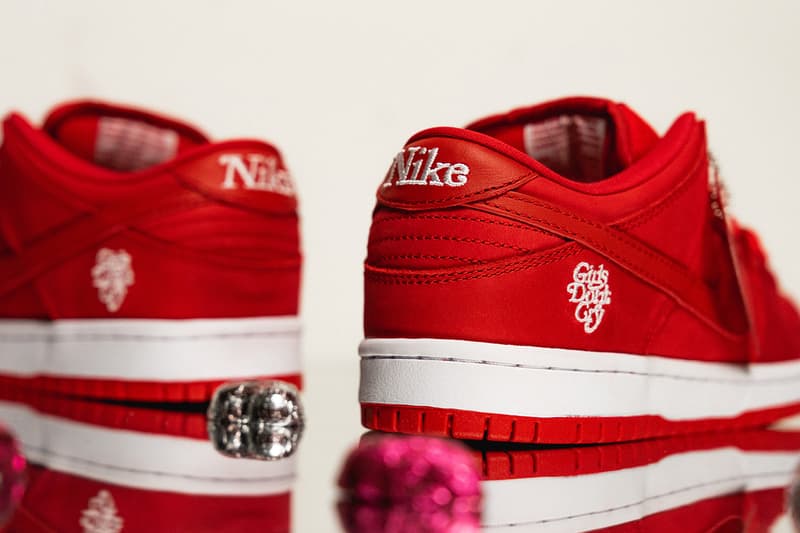 girls dont cry nike sb dunk low 2019 february footwear red white