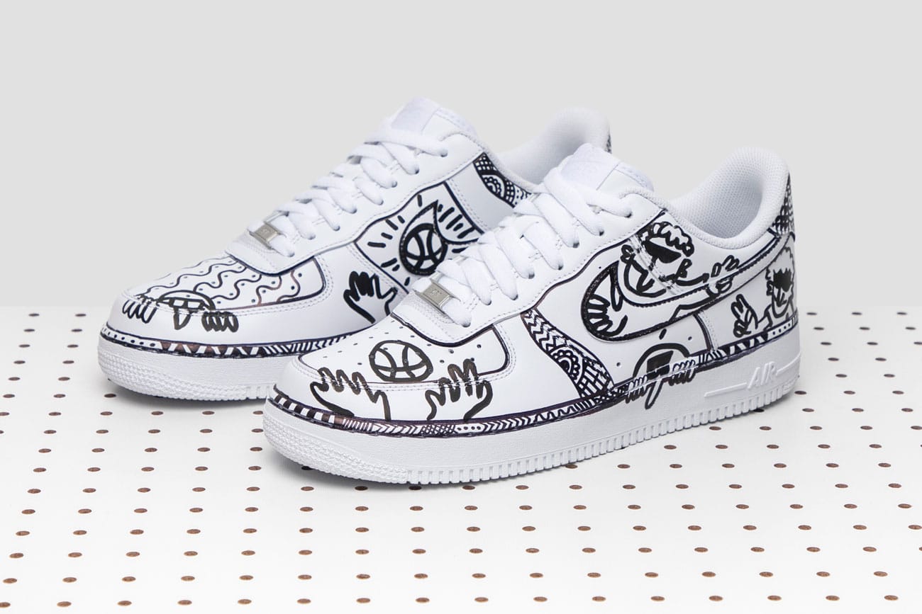 sneakers with goats on them