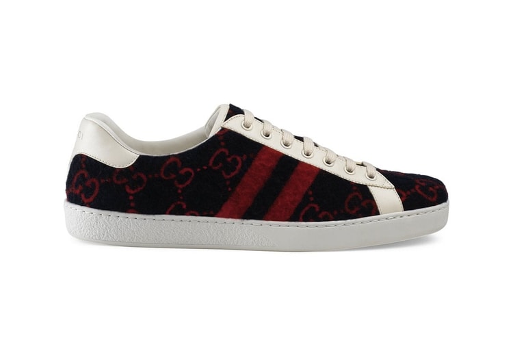 Gucci Updates Ace Sneaker With Monogrammed 'GG' Wool