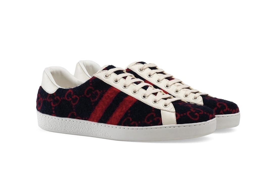 gucci ace wool sneakers