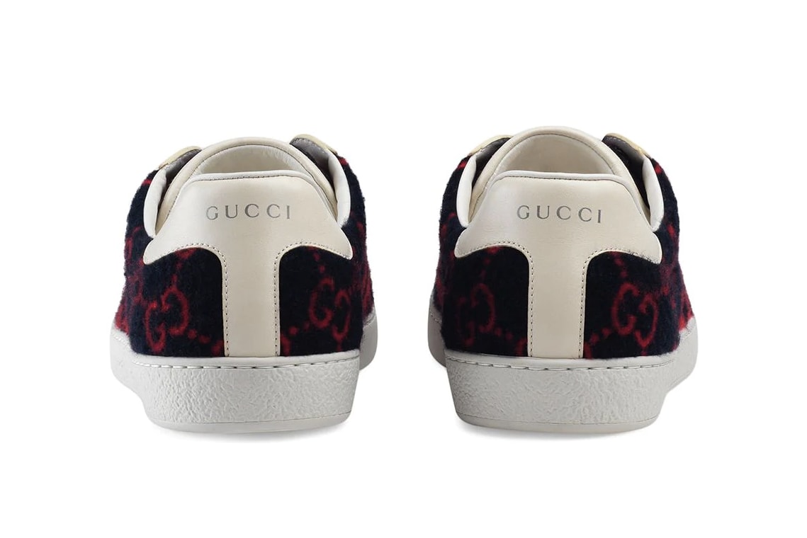 Gucci Ace Sneaker GG Wool Farfetch Drop Release First Look Date Cop Purchase Buy