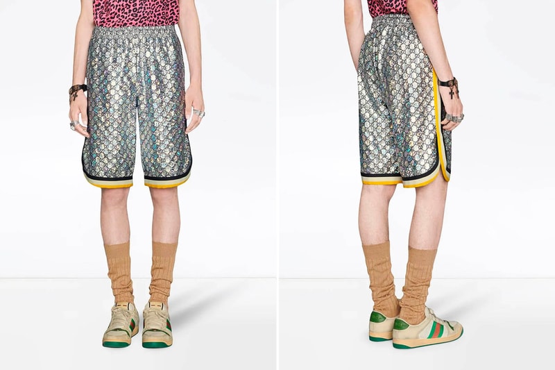 Gucci Basketball Shorts Release silver gold yellow white black iridescent 