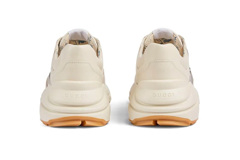 Gucci Rhyton Sneaker Receives NY Yankees Print white dad sneakers release drop date price images info footwear new york major league baseball farfetch