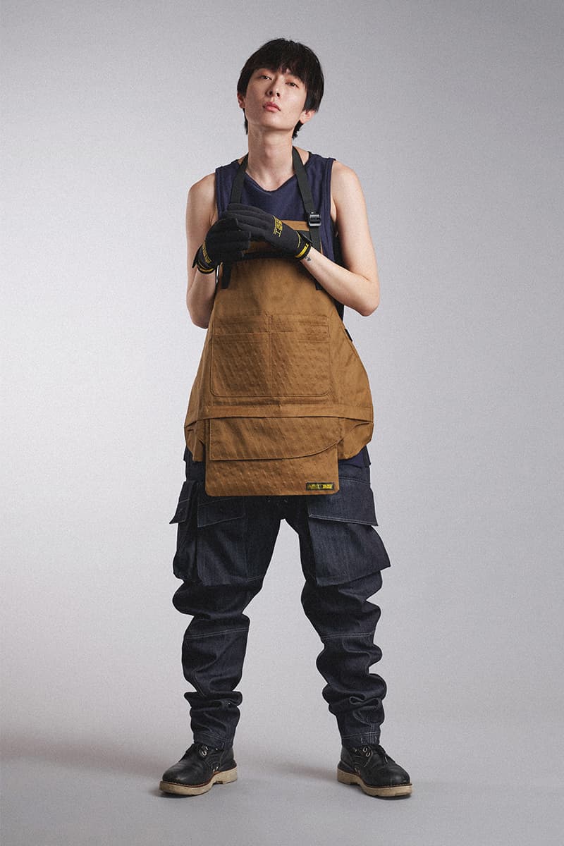 Guerrilla Group SS19 "ROAD FIGHTER" Lookbook collection techwear ECCO transluscent apparition leather X-pac aprons outerwear jackets parkas ROAD FIGHTER