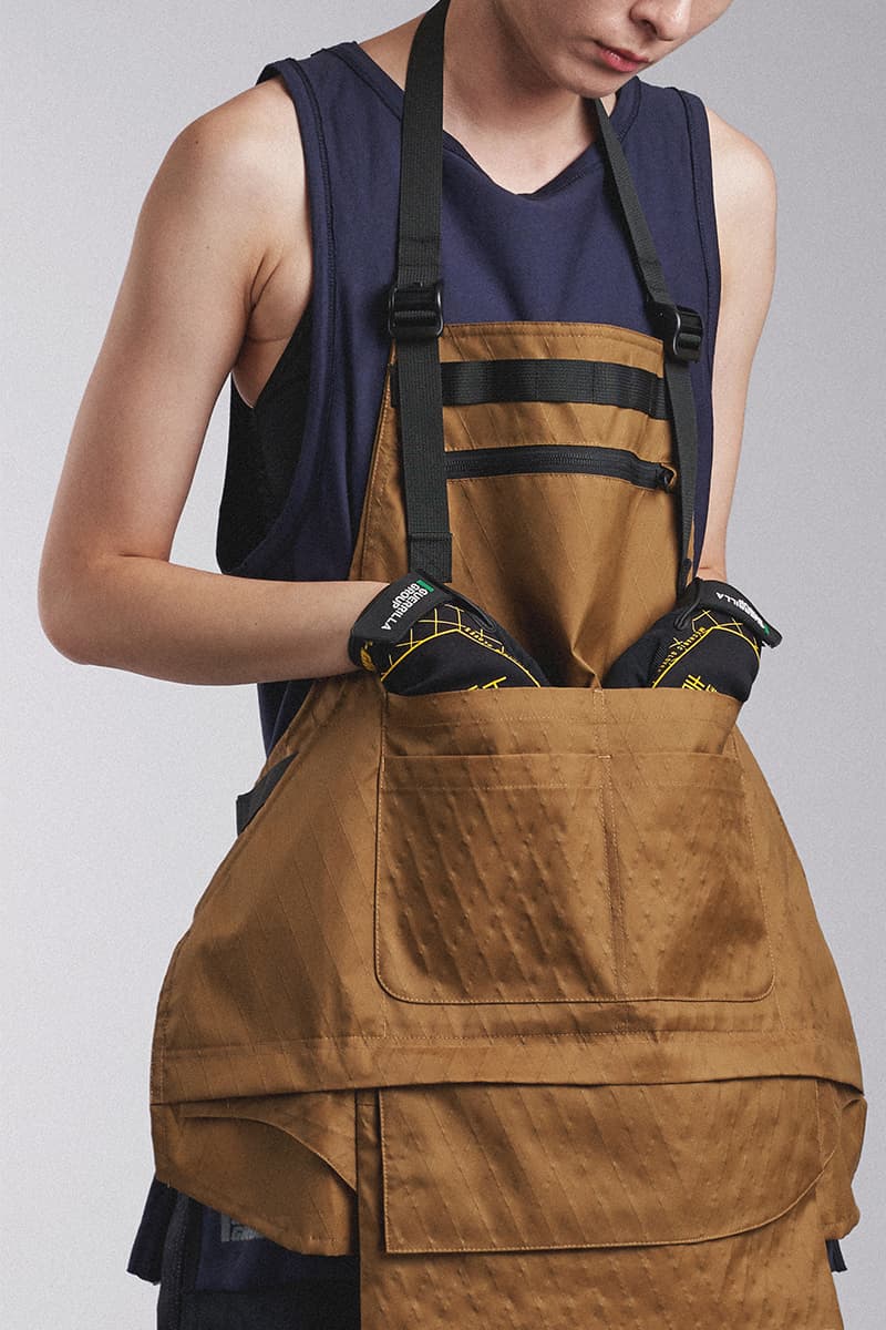 Guerrilla Group SS19 "ROAD FIGHTER" Lookbook collection techwear ECCO transluscent apparition leather X-pac aprons outerwear jackets parkas ROAD FIGHTER