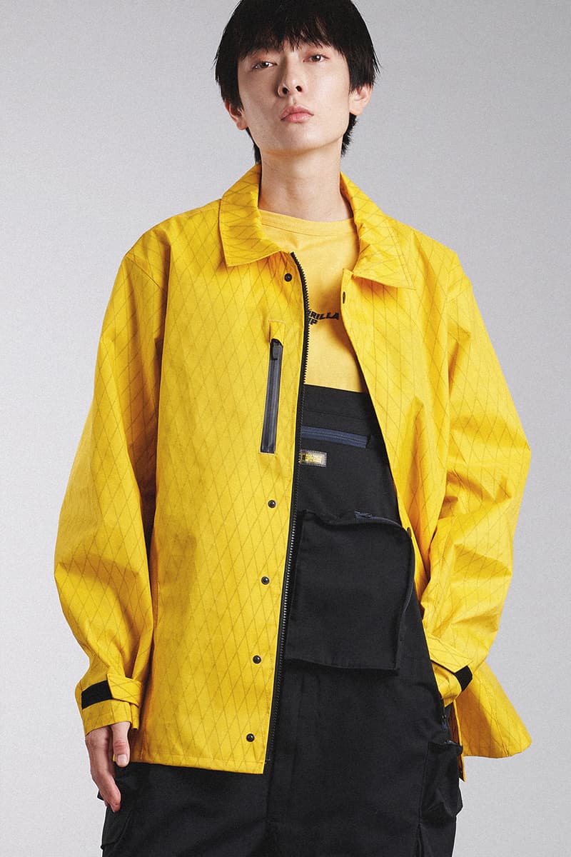 Guerrilla Group SS19 "ROAD FIGHTER" Lookbook collection techwear ECCO transluscent apparition leather X-pac aprons outerwear jackets parkas ROAD FIGHTER